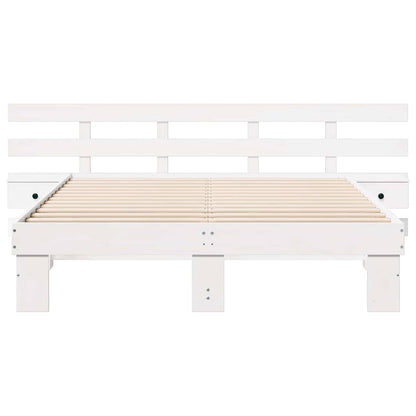 Bedframe met lade Wit 150 x 200 cm Hout