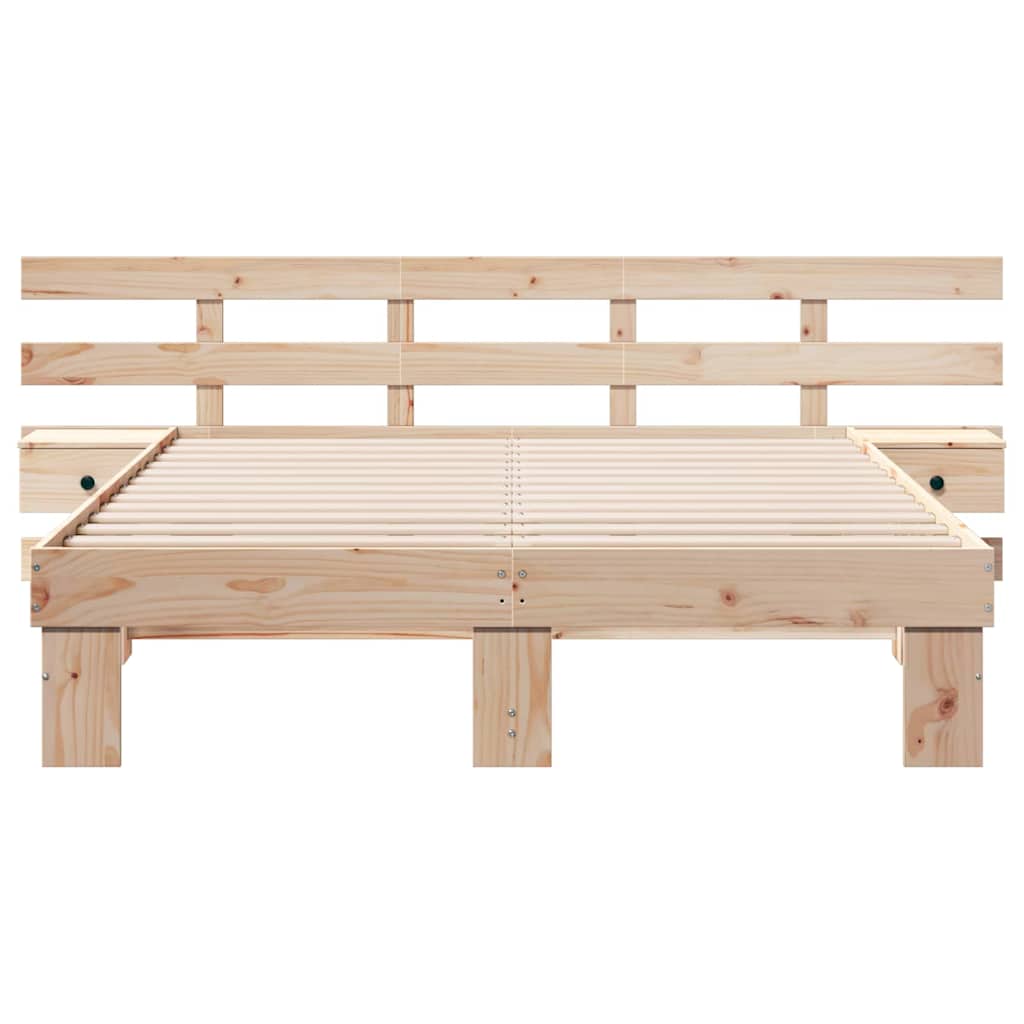 Bedframe met lade Bruin 140 x 200 cm