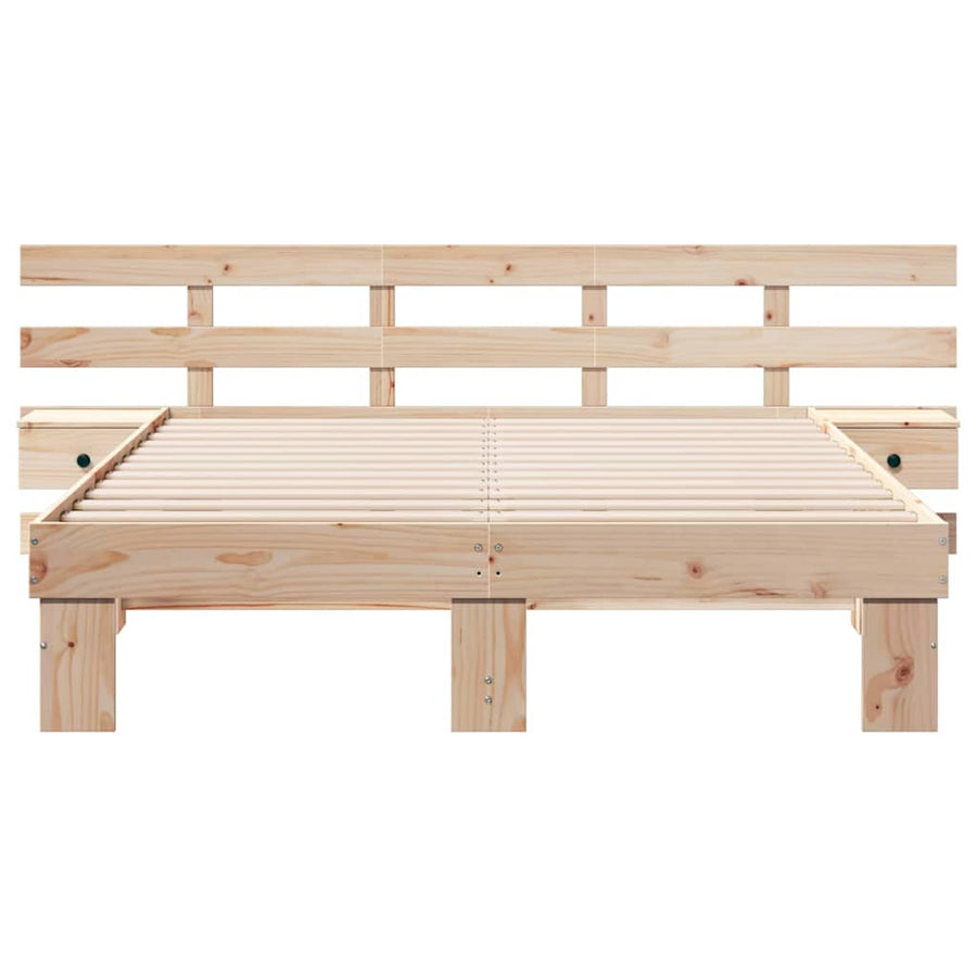Bedframe met lade Bruin 140 x 200 cm
