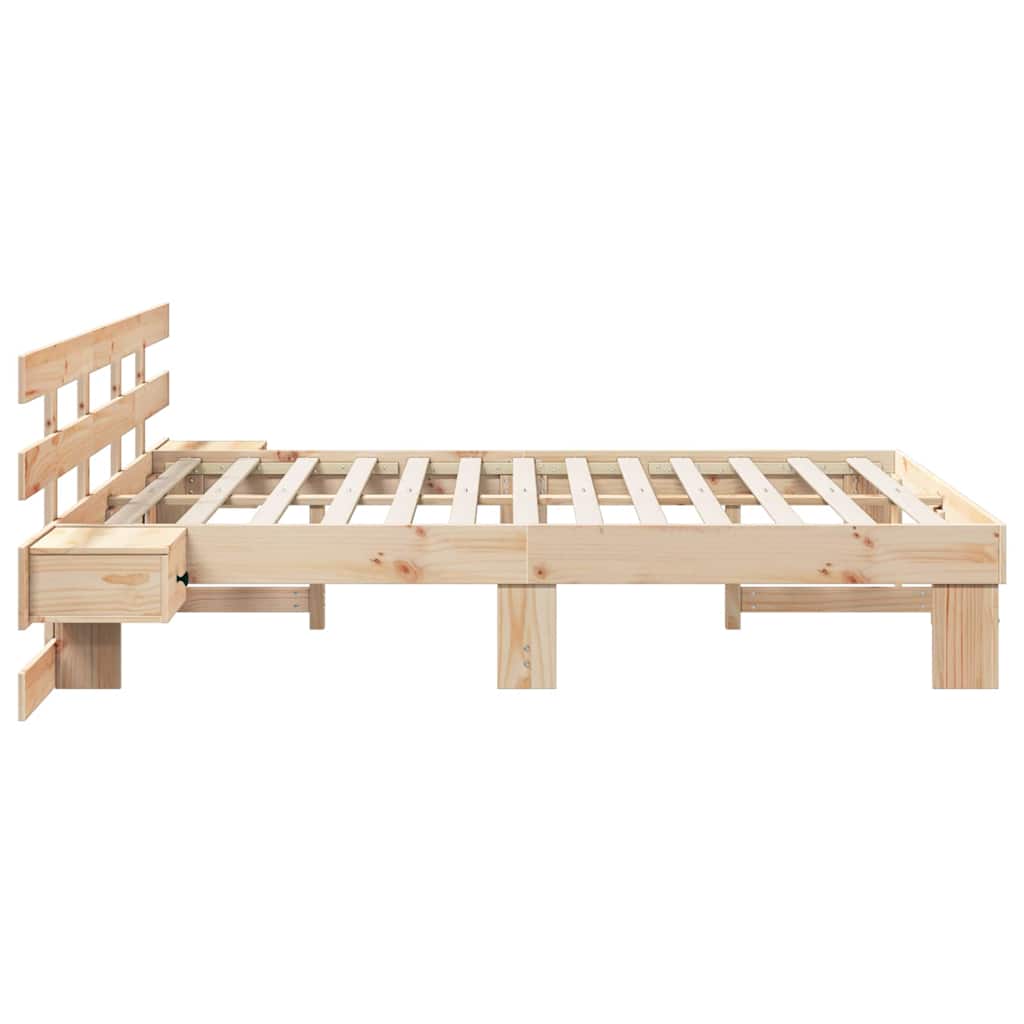 Bedframe met lade Bruin 140 x 200 cm