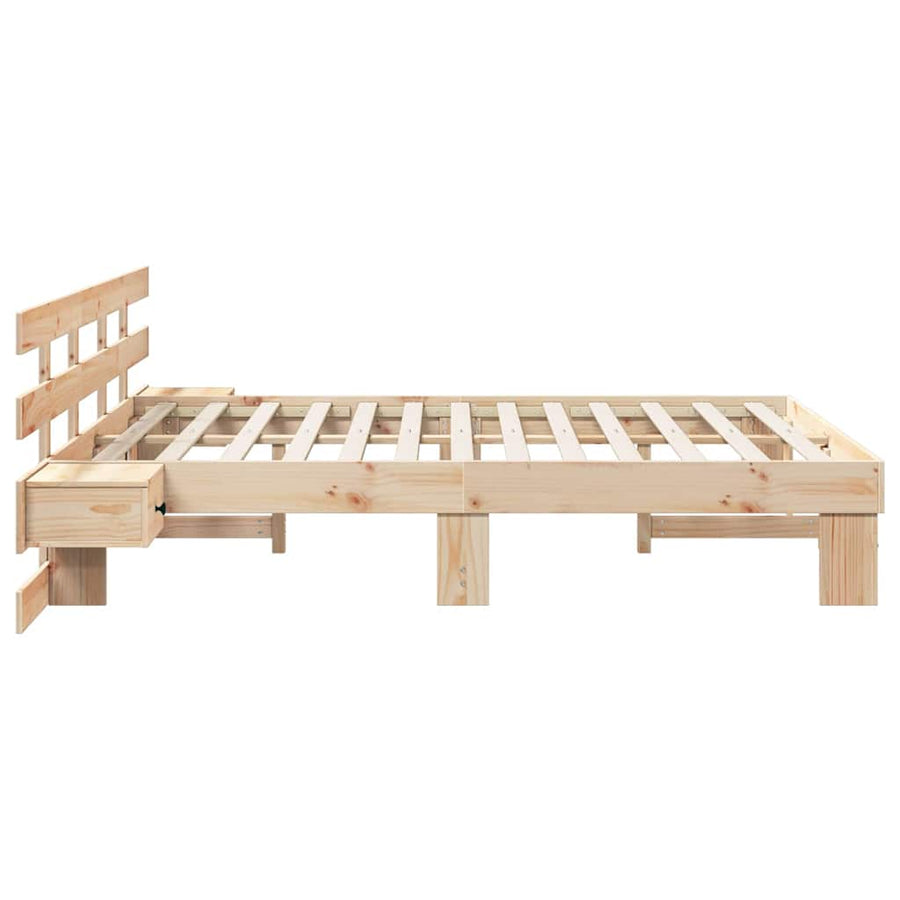 Bedframe met lade Bruin 140 x 200 cm