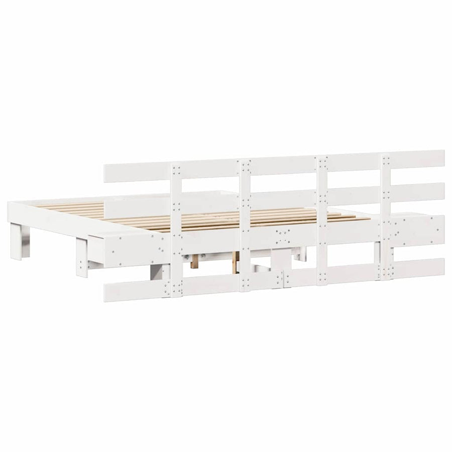 Bedframe met lade Wit 140 x 200 cm