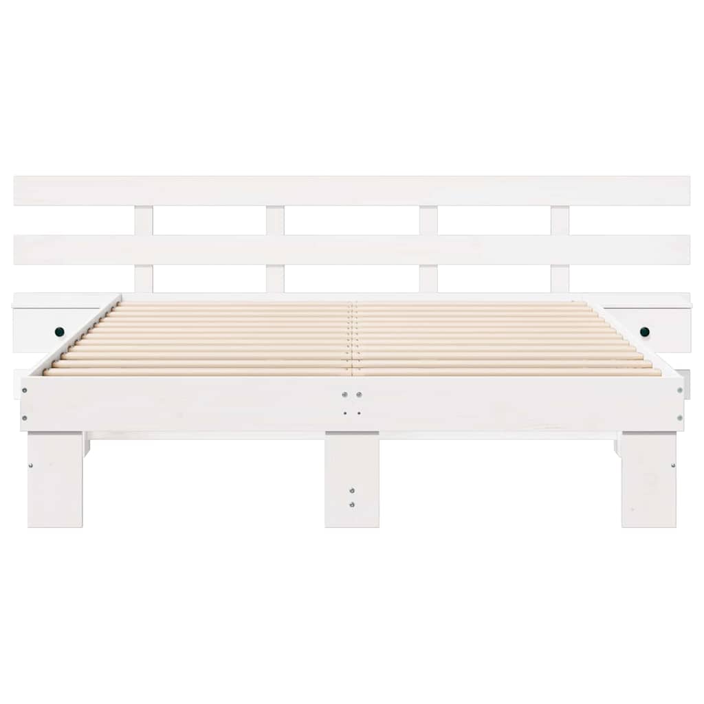 Bedframe met lade Wit 140 x 200 cm