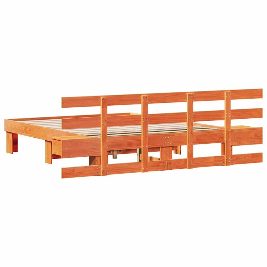 Bedframe met lade Bruin 140 x 200 cm