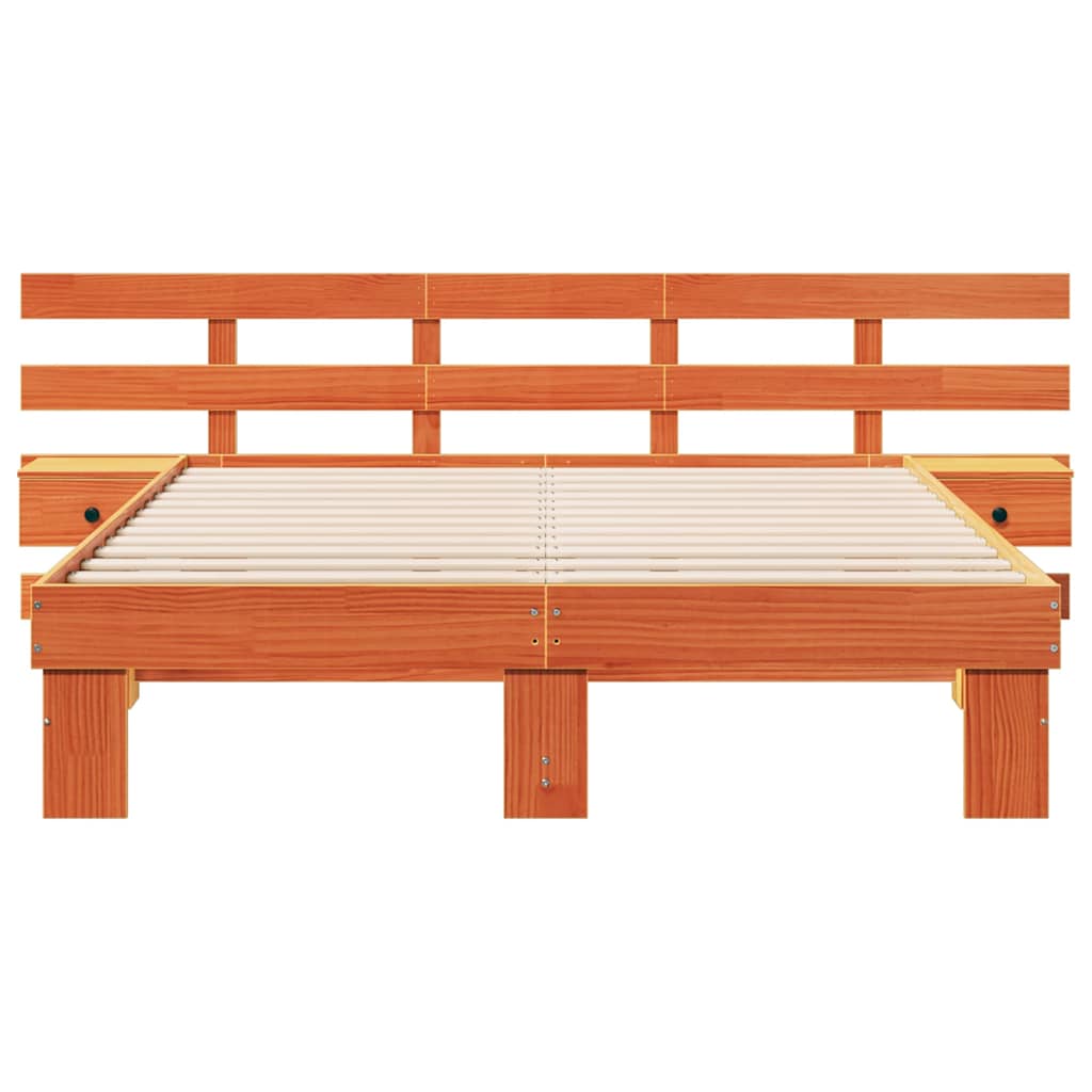Bedframe met lade Bruin 140 x 200 cm