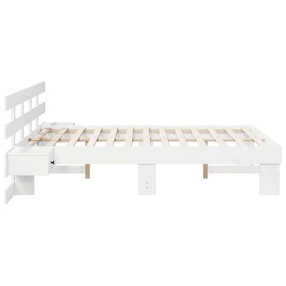 Bedframe met lade Wit 120 x 200 cm