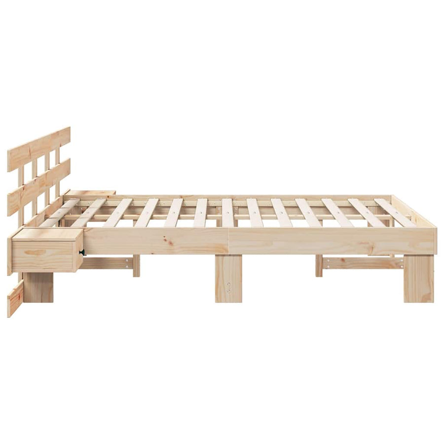 Bedframe met lade Bruin 140 x 190 cm