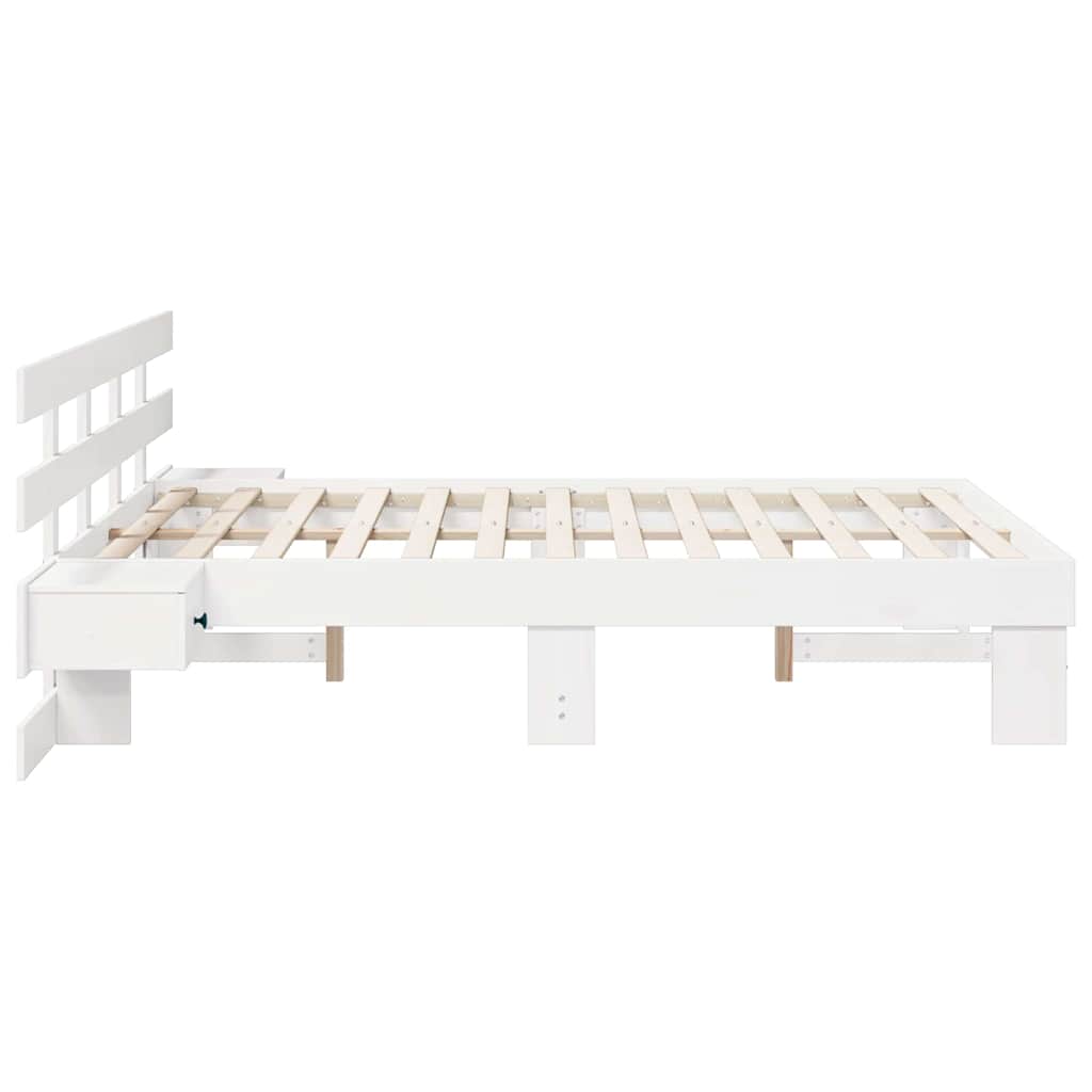Bedframe met lade Wit 140 x 190 cm