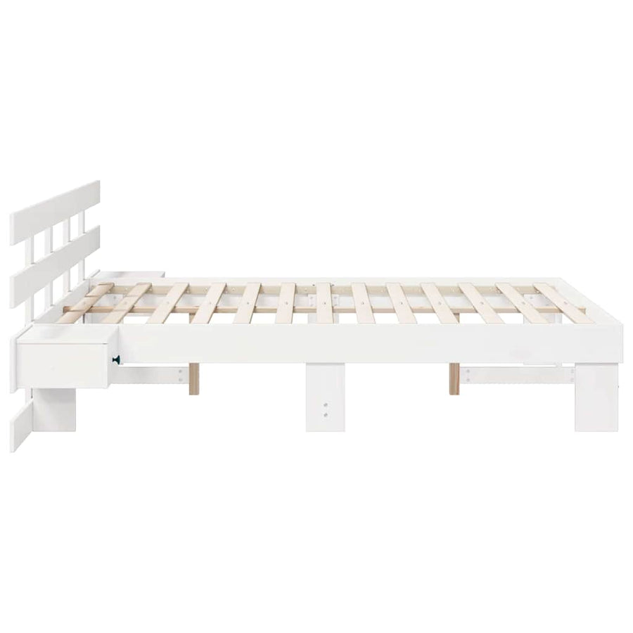 Bedframe met lade Wit 140 x 190 cm