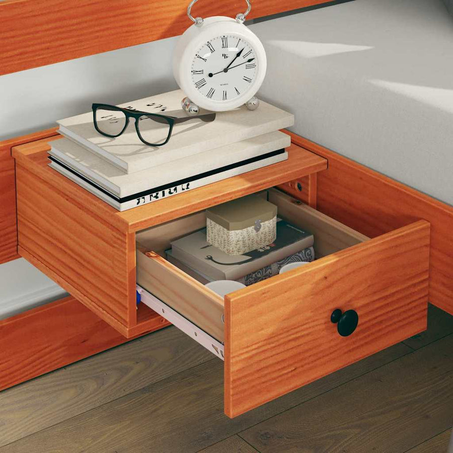 Bedframe met lade Bruin 140 x 190 cm
