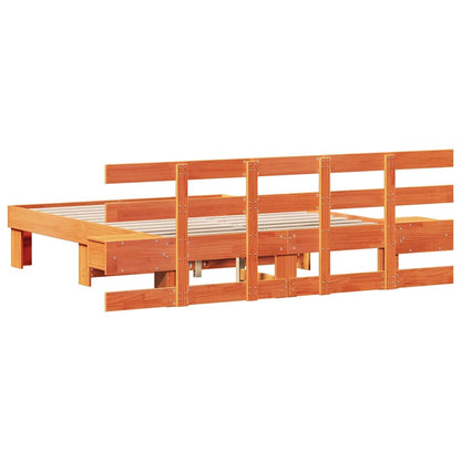 Bedframe met lade Bruin 140 x 190 cm