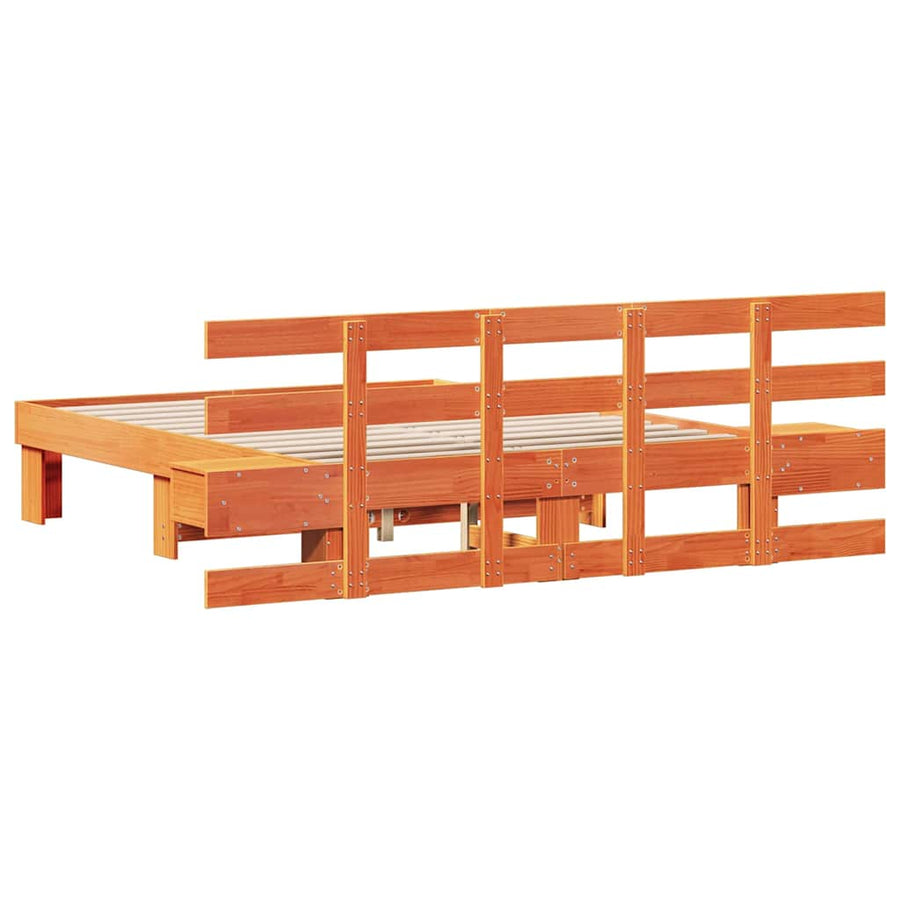 Bedframe met lade Bruin 140 x 190 cm