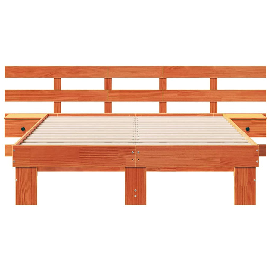 Bedframe met lade Bruin 140 x 190 cm