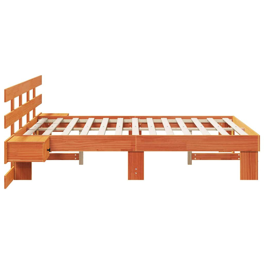 Bedframe met lade Bruin 140 x 190 cm