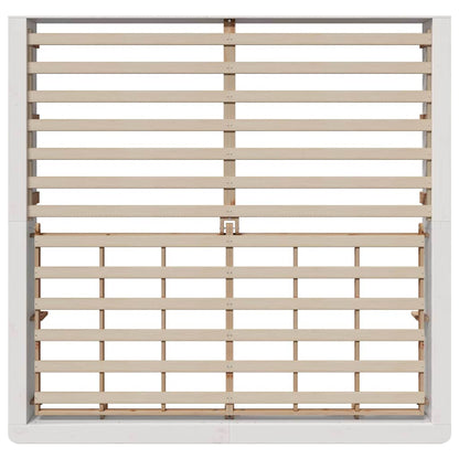 Bedframe met opslag Wit 200 x 200 cm Hout