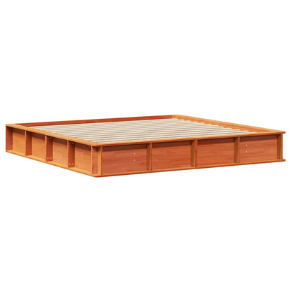 Bedframe met opslag Wasbruin 200 x 200 cm Hout