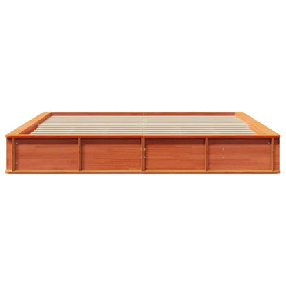 Bedframe met opslag Wasbruin 200 x 200 cm Hout