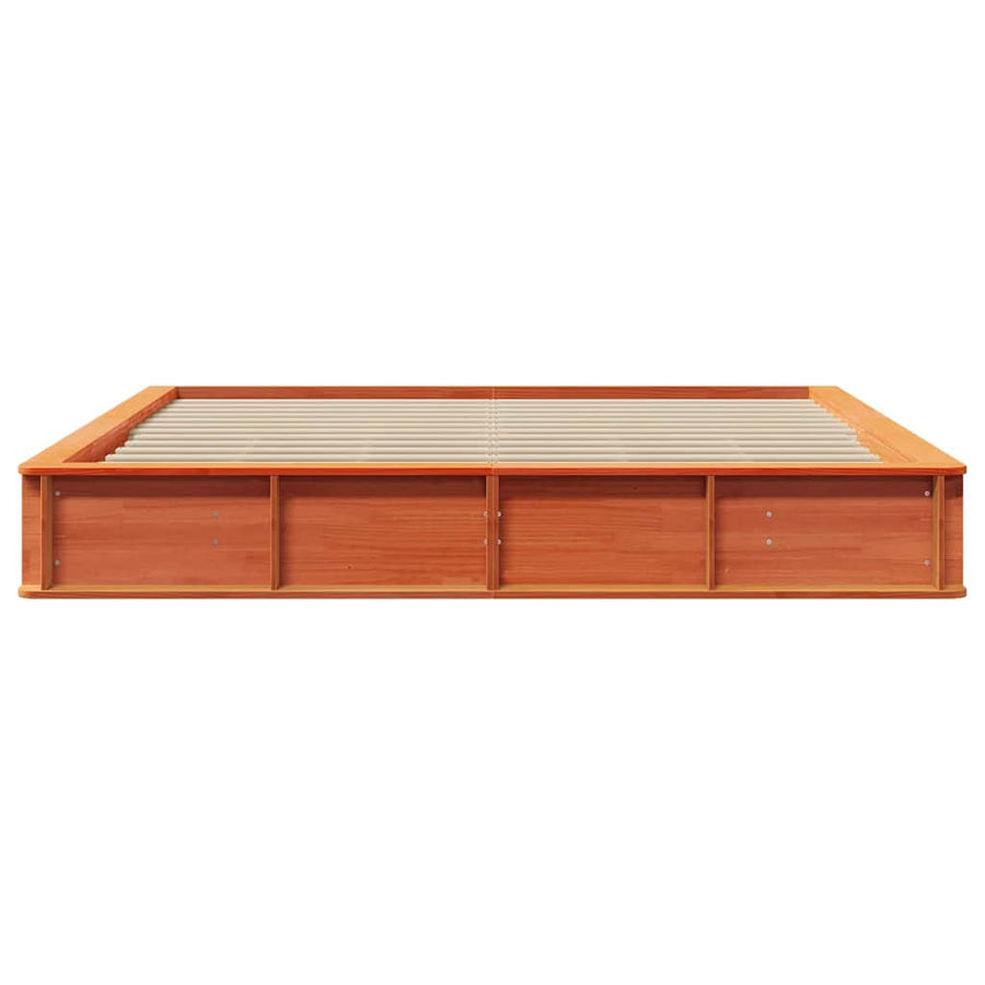 Bedframe met opslag Wasbruin 200 x 200 cm Hout
