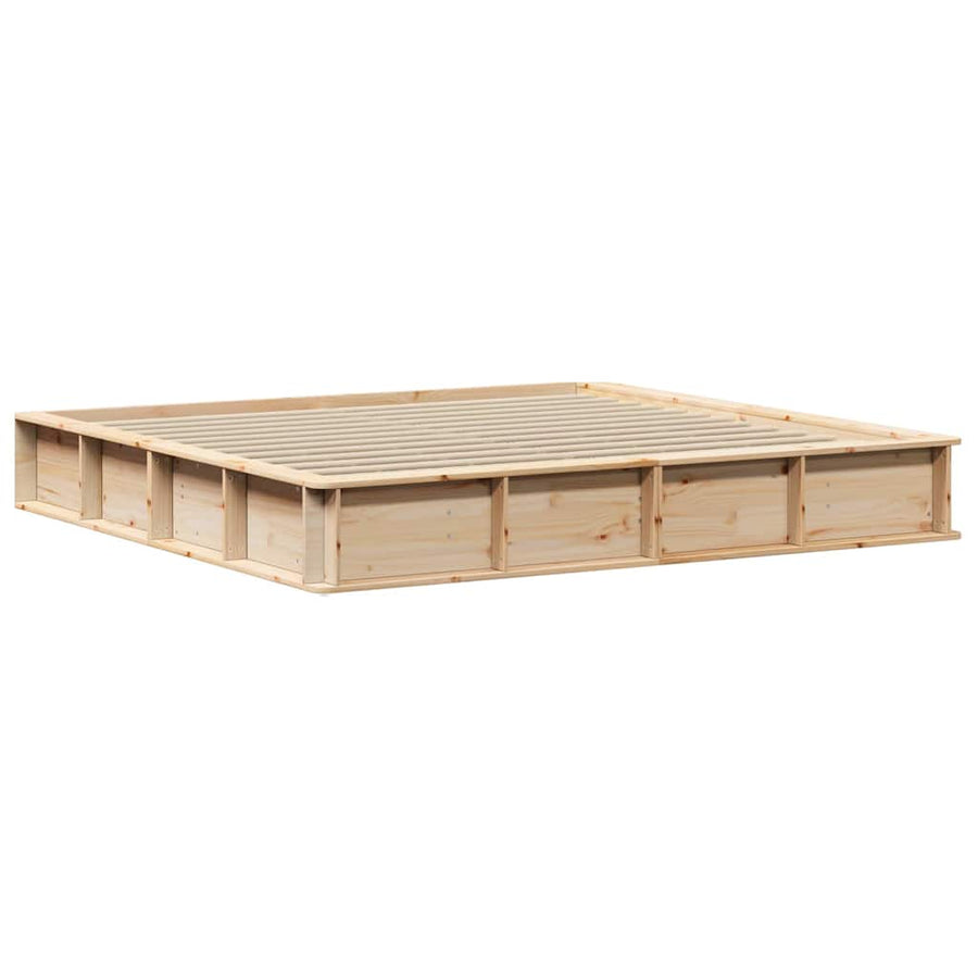 Bedframe met opslag Bruin 180 x 200 cm Hout