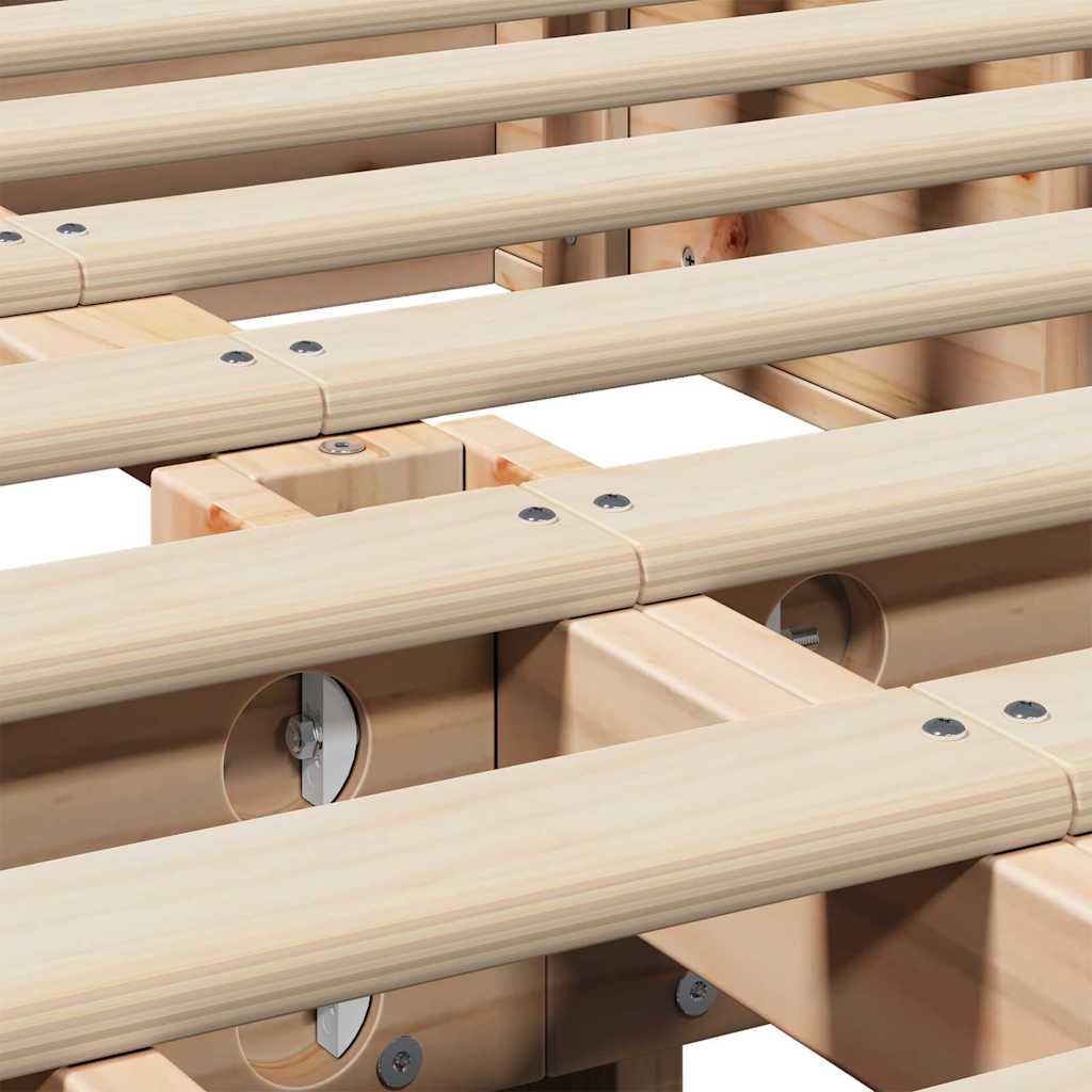 Bedframe met opslag Bruin 120 x 200 cm Hout