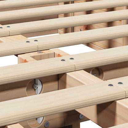 Bedframe met opslag Bruin 120 x 200 cm Hout