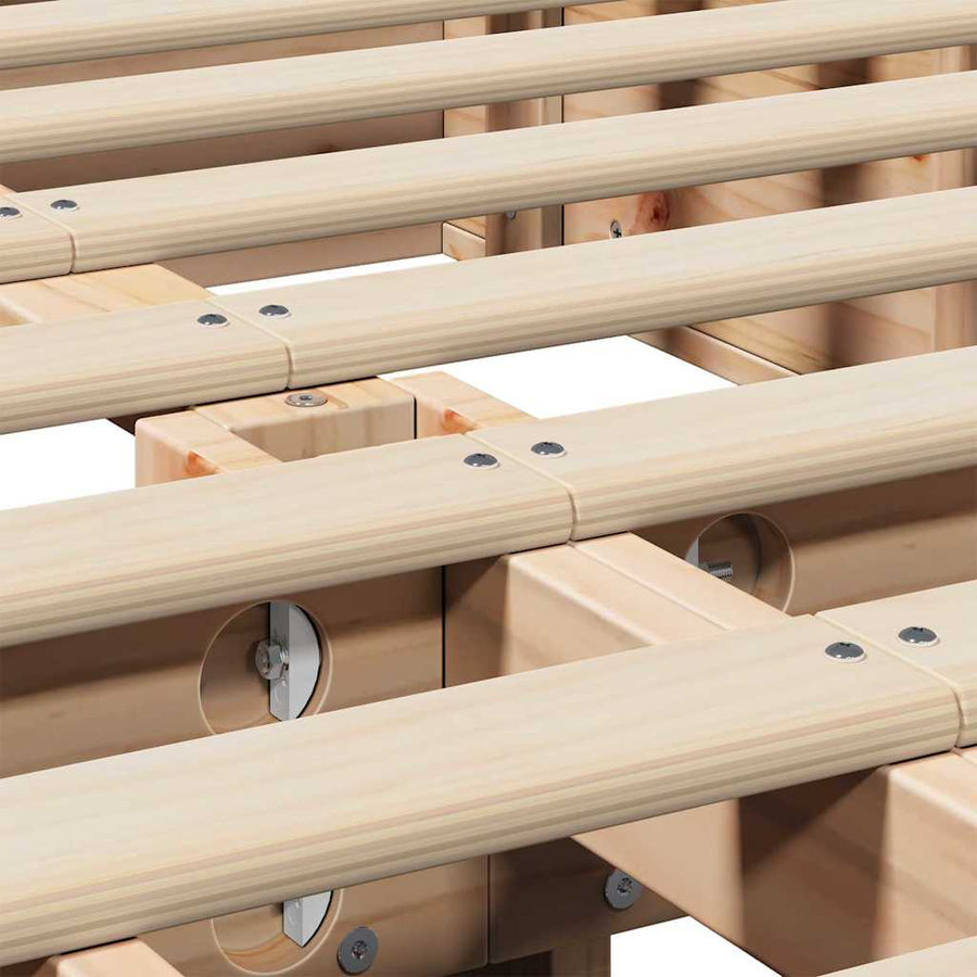 Bedframe met opslag Bruin 120 x 200 cm Hout