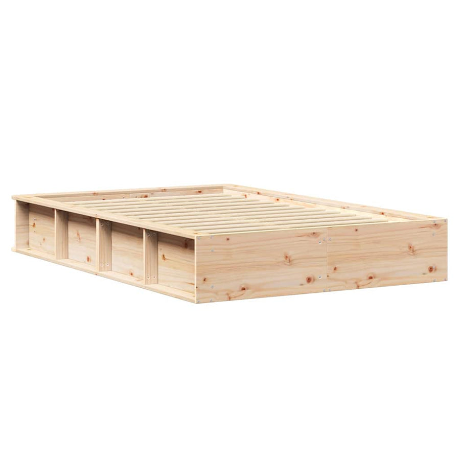 Bedframe met opslag Bruin 120 x 200 cm Hout