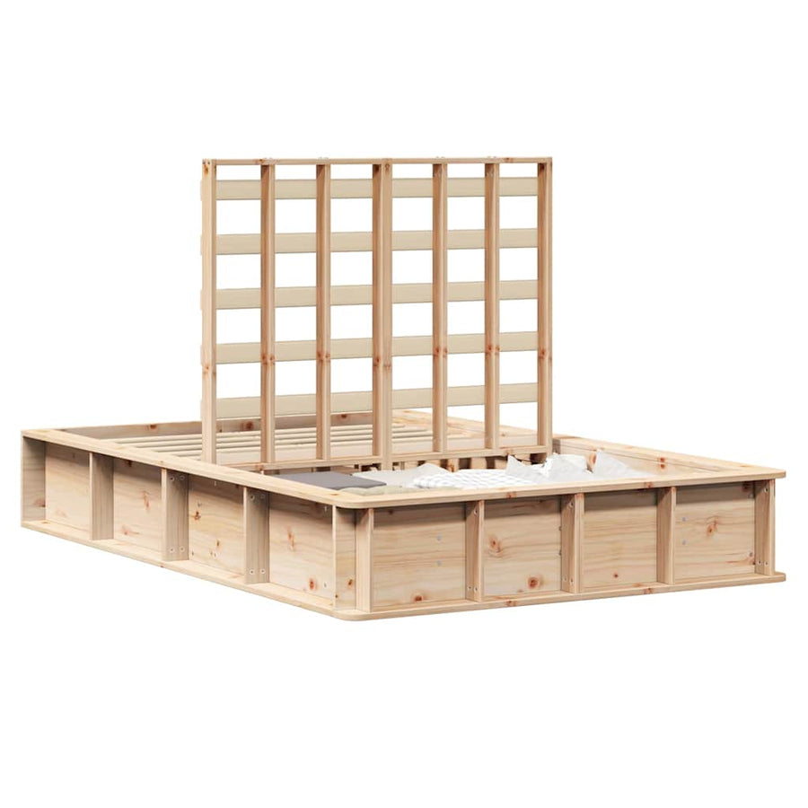 Bedframe met opslag Bruin 120 x 200 cm Hout