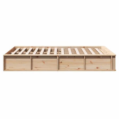 Bedframe met opslag Bruin 120 x 200 cm Hout