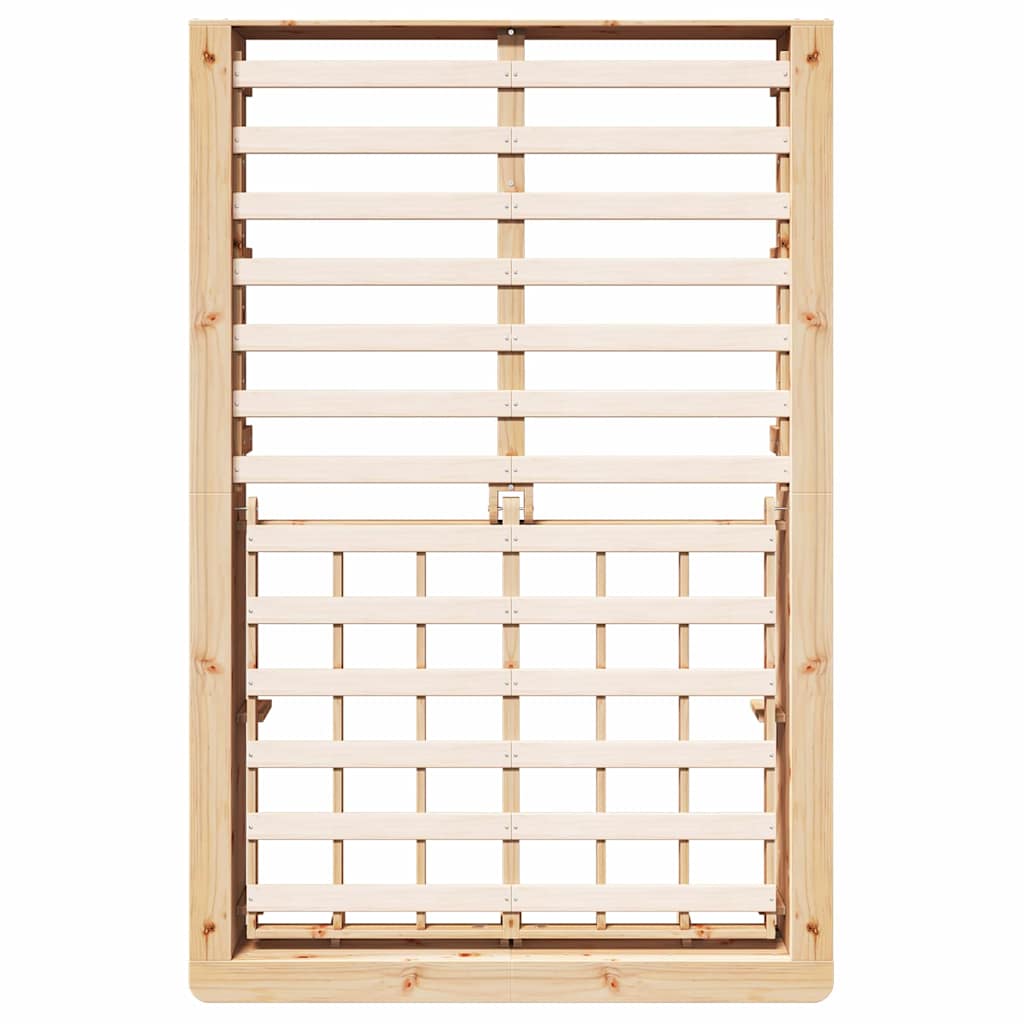 Bedframe met opslag Bruin 120 x 200 cm Hout