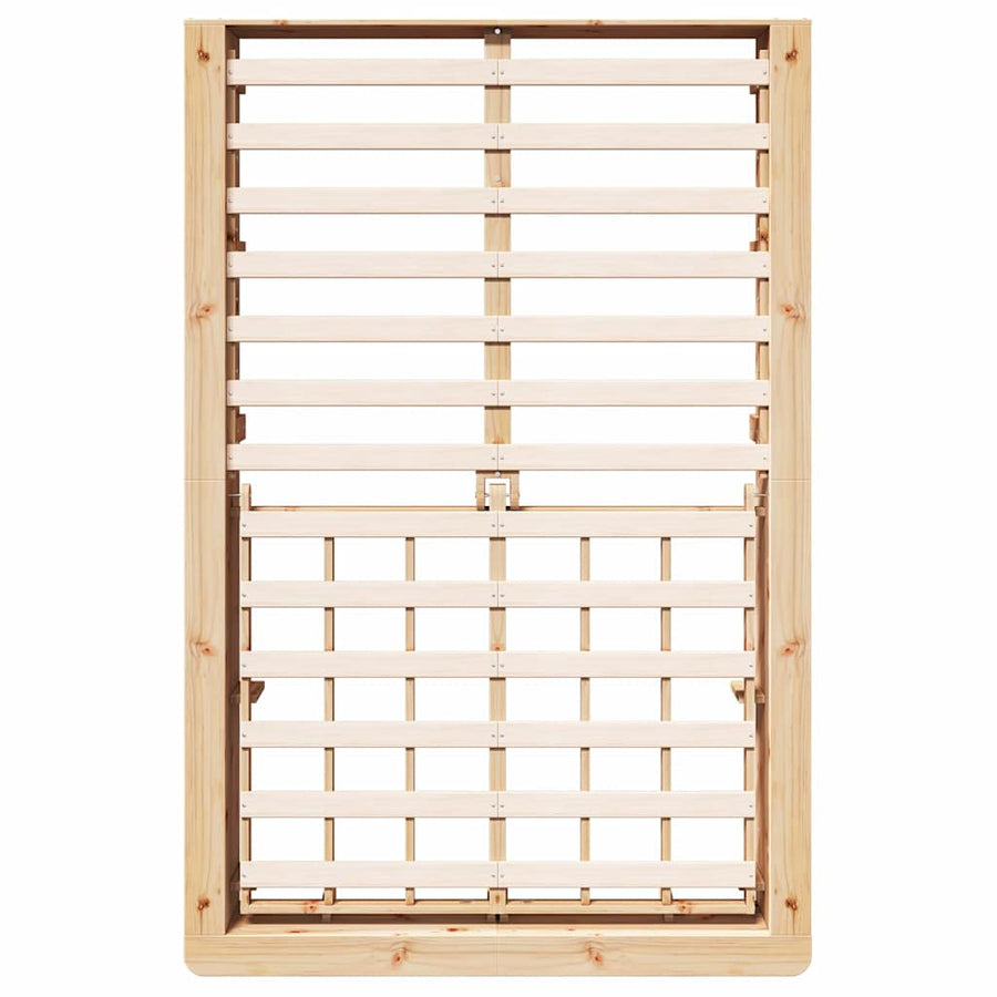 Bedframe met opslag Bruin 120 x 200 cm Hout