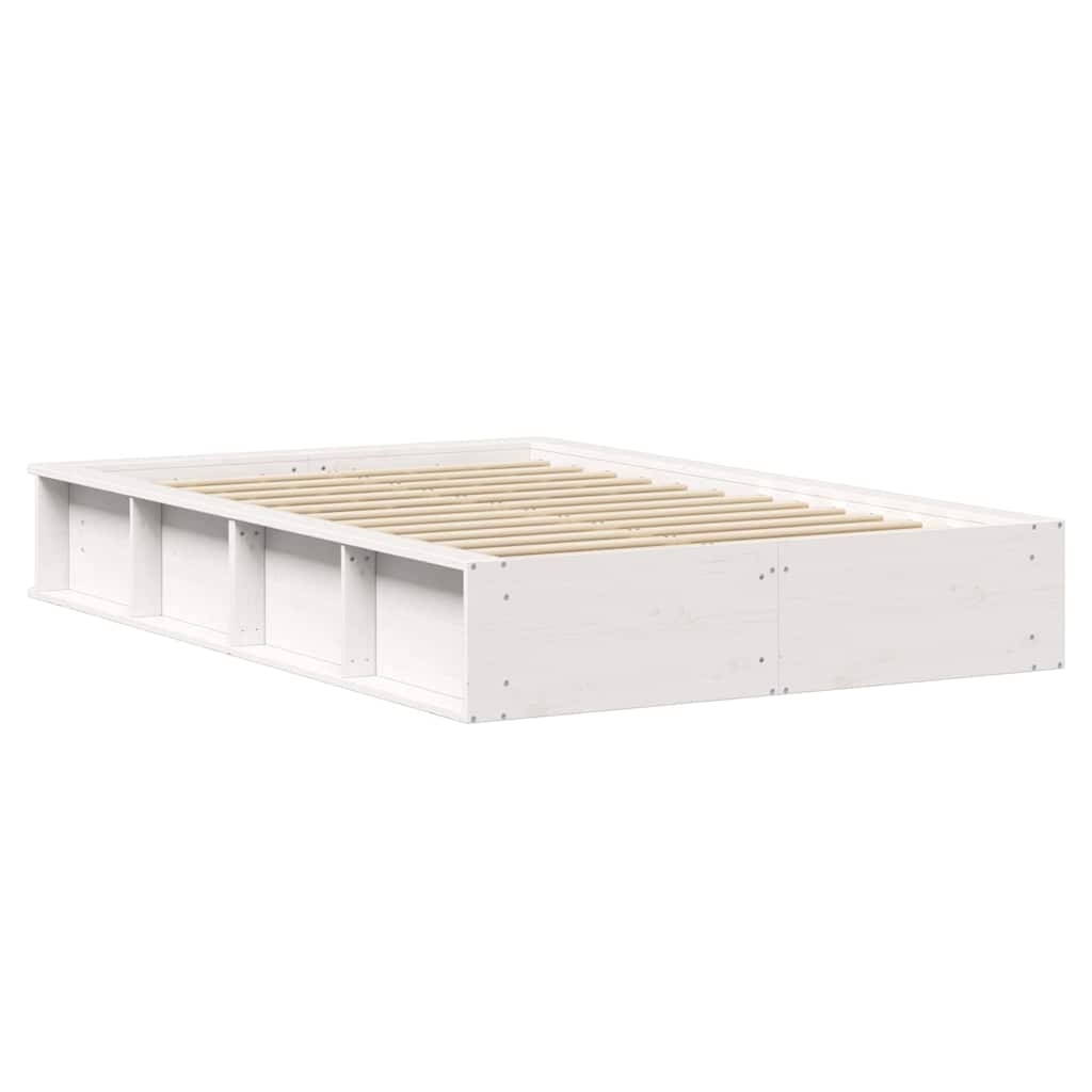 Bedframe met opslag Wit 120 x 200 cm Hout