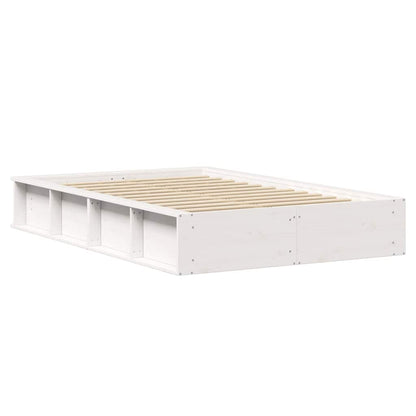 Bedframe met opslag Wit 120 x 200 cm Hout