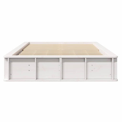 Bedframe met opslag Wit 120 x 200 cm Hout