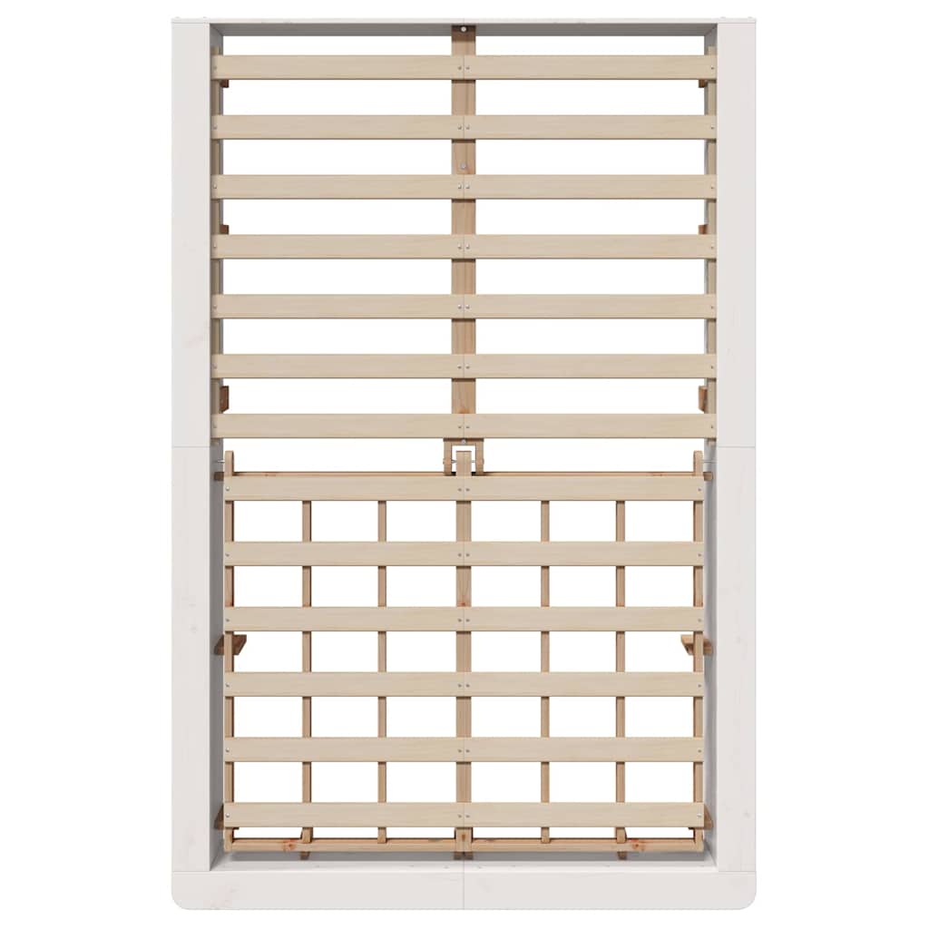 Bedframe met opslag Wit 120 x 200 cm Hout