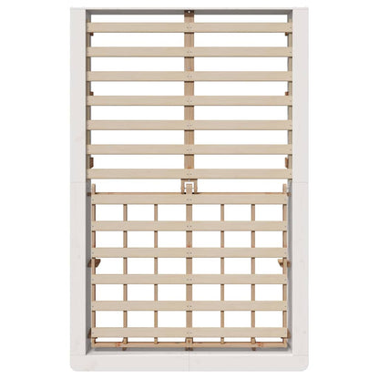 Bedframe met opslag Wit 120 x 200 cm Hout