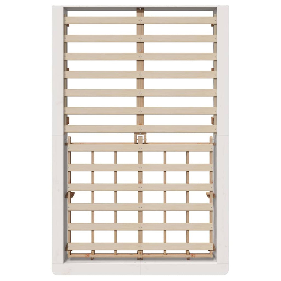 Bedframe met opslag Wit 120 x 200 cm Hout
