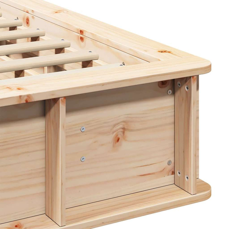 Bedframe met opslag Bruin 120 x 190 cm Hout