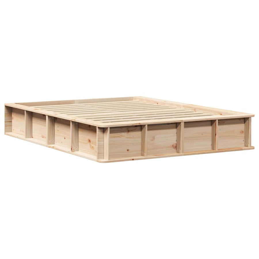 Bedframe met opslag Bruin 120 x 190 cm Hout