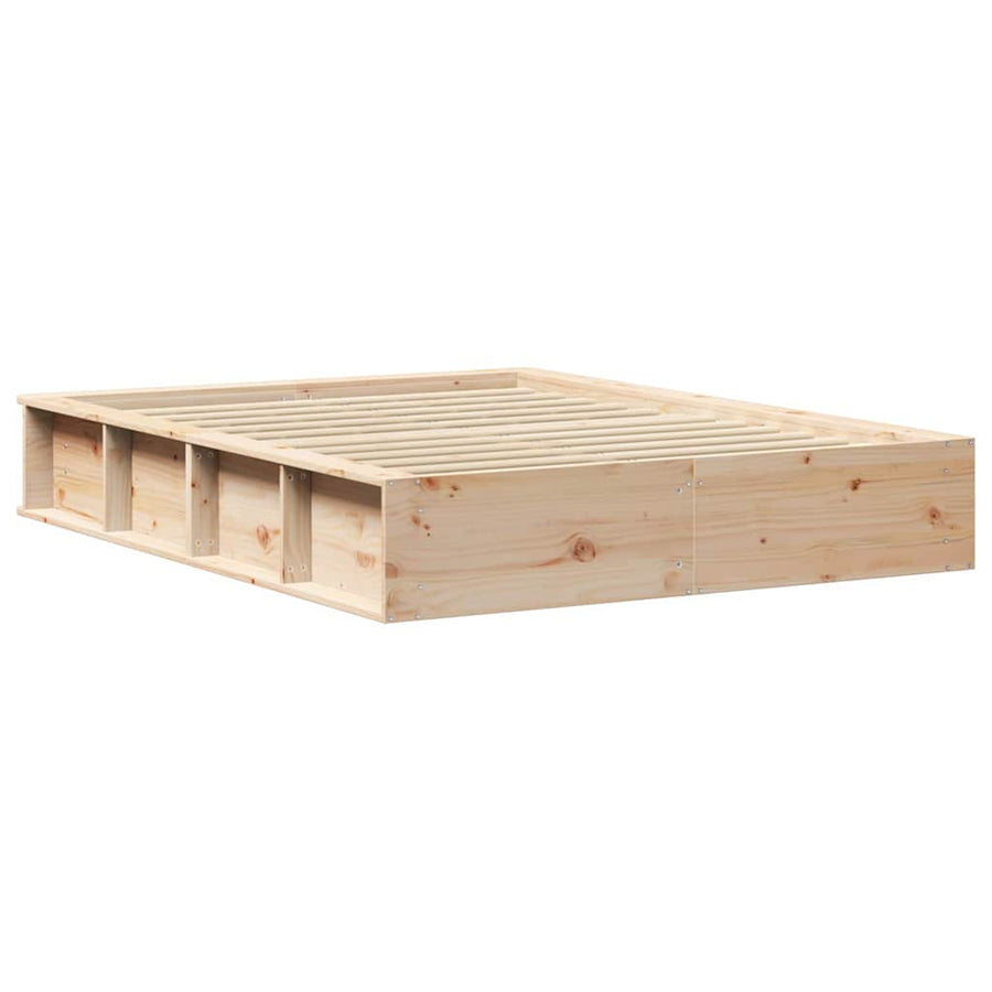 Bedframe met opslag Bruin 120 x 190 cm Hout