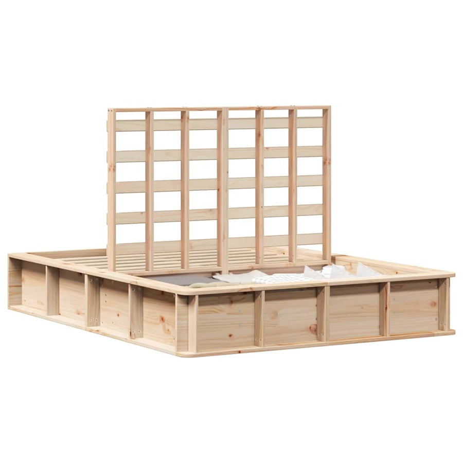 Bedframe met opslag Bruin 120 x 190 cm Hout