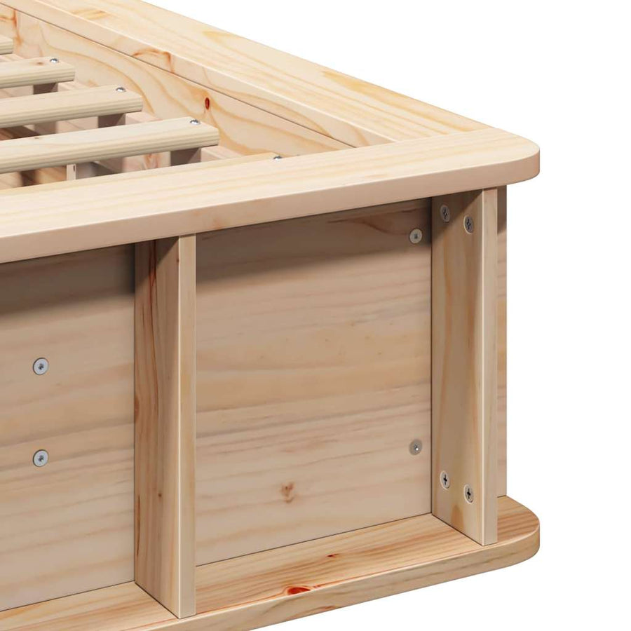 Bedframe met opslag Bruin 100 x 200 cm Hout