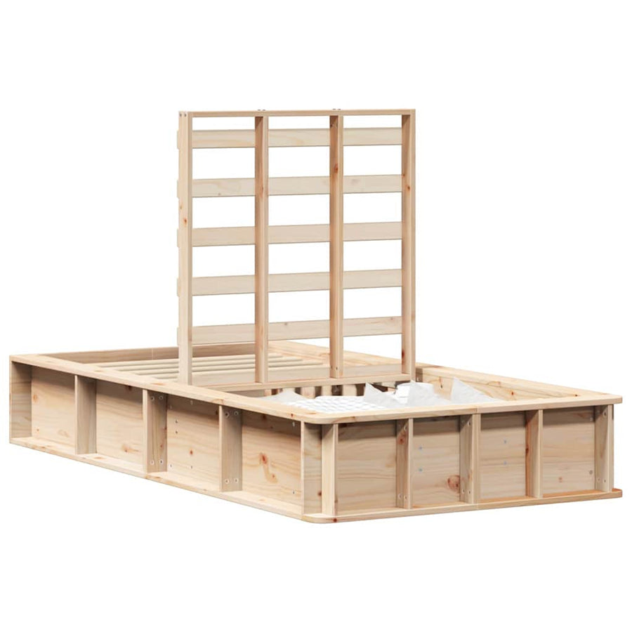 Bedframe met opslag Bruin 100 x 200 cm Hout