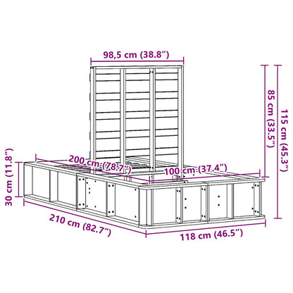 Bedframe met opslag Bruin 100 x 200 cm Hout