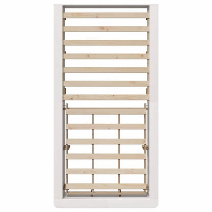 Bedframe met opslag Wit 100 x 200 cm Massief hout