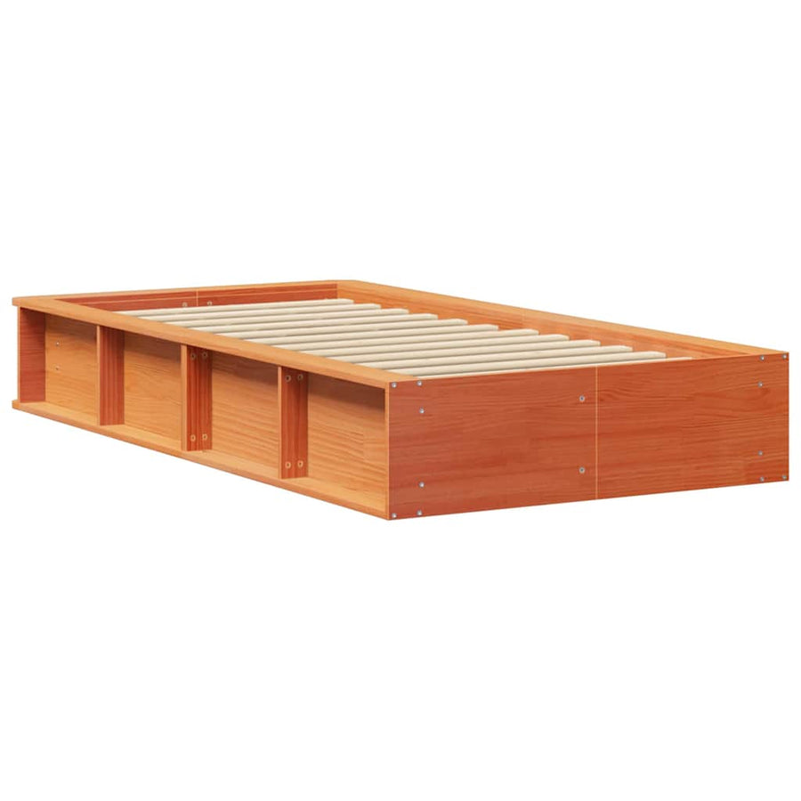 Bedframe met opslag Wasbruin 100 x 200 cm Hout