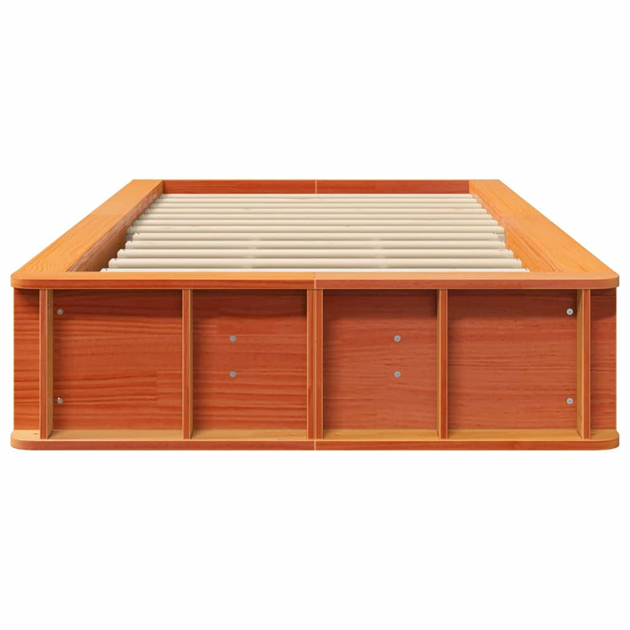 Bedframe met opslag Wasbruin 100 x 200 cm Hout