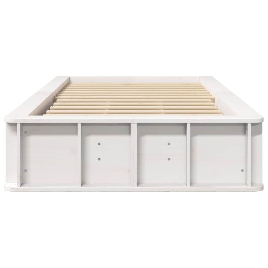 Bedframe met opslag Wit 90 x 200 cm Composiet hout
