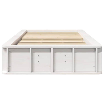 Bedframe met opslag Wit 90 x 200 cm Composiet hout