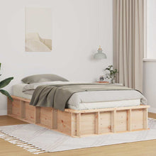 Bedframe met opslag Bruin 80 x 200 cm Massief grenenhout